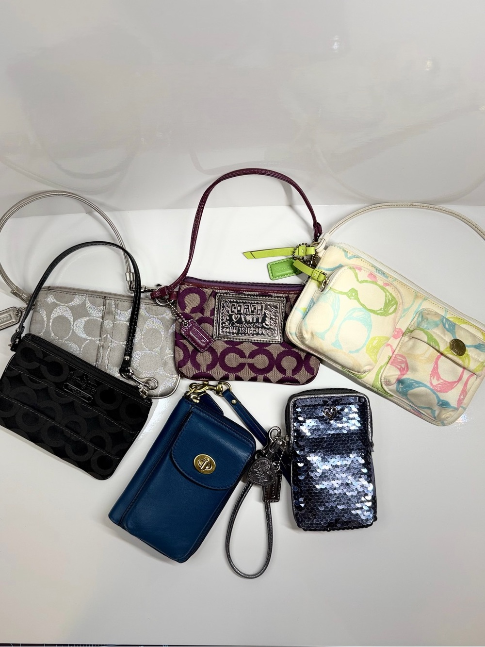 🌈 Vintage Coach Wristlets/Wallets Bundle Lot of 6 - Picture 2 of 14